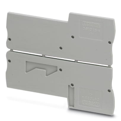 Phoenix Contact End cover; Length: 90mm; Width: 2.2mm; Color: Gray